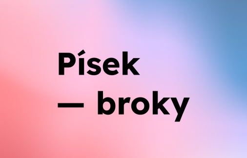 Písek — broky